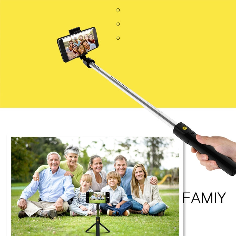 K10 Bluetooth 4.0 Mobile Phone Adjustable Bluetooth Selfie Stick Self-timer Pole Tripod (White) - Consumer Electronics by buy2fix | Online Shopping UK | buy2fix