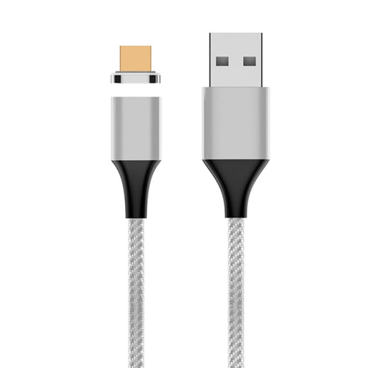 M11 5A USB to Micro USB Nylon Braided Magnetic Data Cable, Cable Length: 2m (Silver) - Mobile Accessories by buy2fix | Online Shopping UK | buy2fix