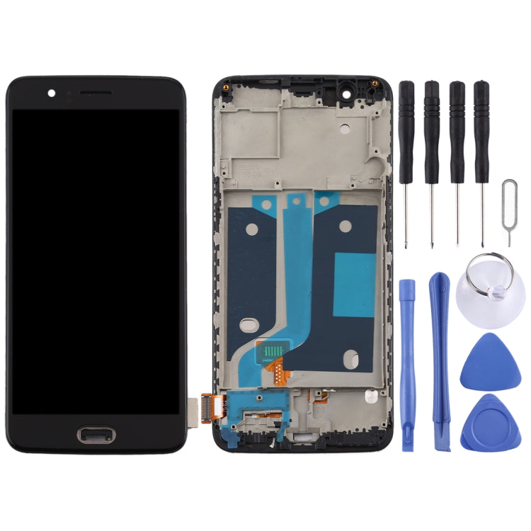 For OnePlus 5 A5000 TFT Material LCD Screen and Digitizer Full Assembly with Frame (Black) - LCD Screen by buy2fix | Online Shopping UK | buy2fix