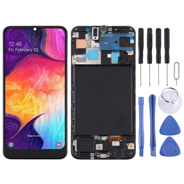 TFT LCD Screen for Samsung Galaxy A50 Digitizer Full Assembly with Frame (Not Supporting Fingerprint Identification)(Black) - Galaxy A Series Parts by buy2fix | Online Shopping UK | buy2fix