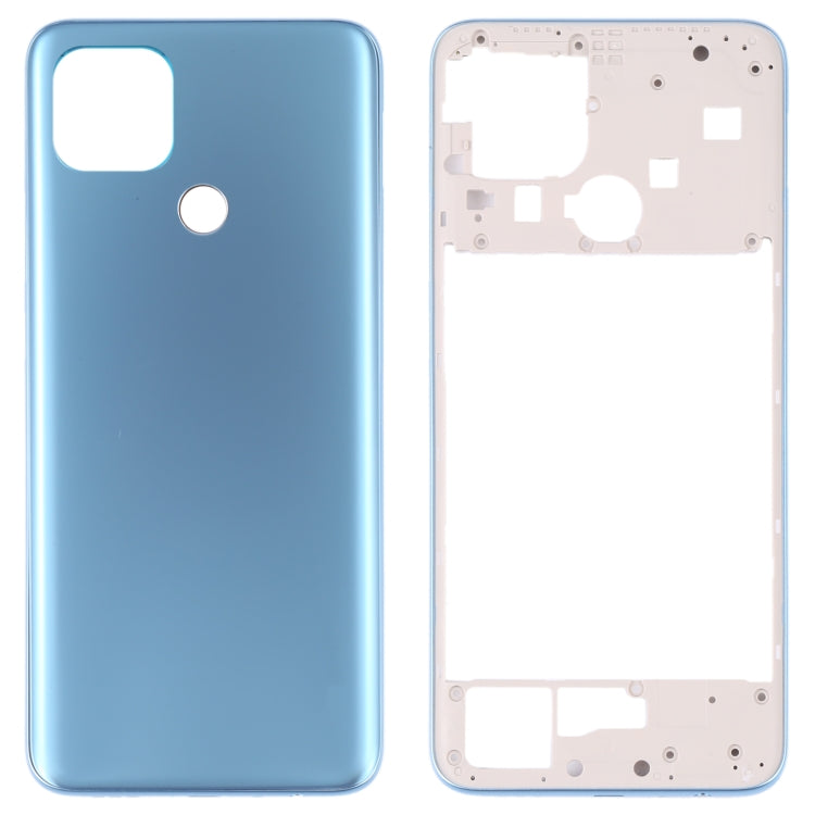 Battery Back Cover with Middle Frame for OPPO A15/A15S/A35(Blue) - Repair & Spare Parts by buy2fix | Online Shopping UK | buy2fix