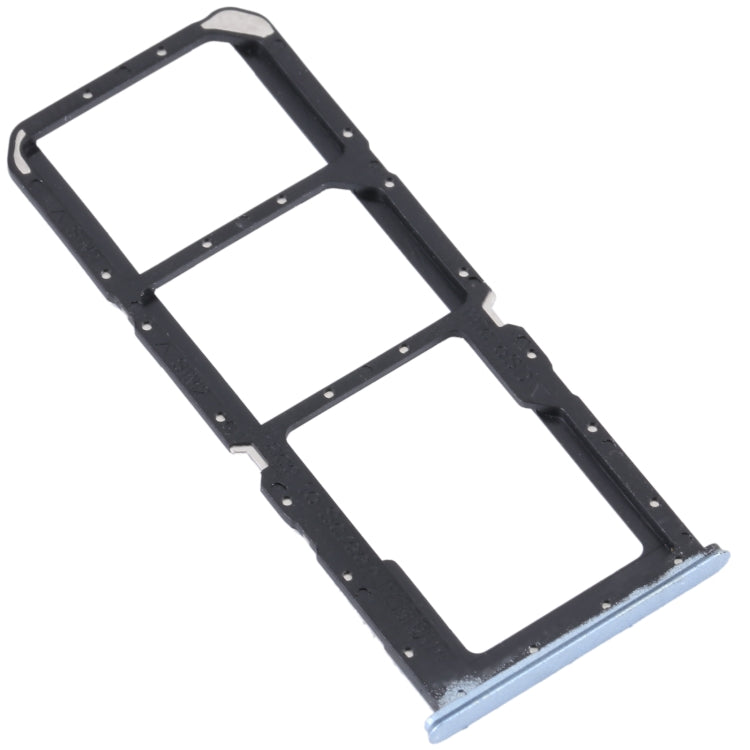 For OPPO K9x SIM Card Tray + SIM Card Tray + Micro SD Card Tray (Blue) - Card Socket by buy2fix | Online Shopping UK | buy2fix