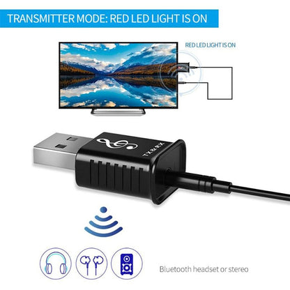 MSD168 2 in 1 Bluetooth Transmitter Receiver Mini 3.5mm AUX Stereo Wireless Bluetooth 5.0 Adapter For Car TV PC MP3 - Apple Accessories by buy2fix | Online Shopping UK | buy2fix