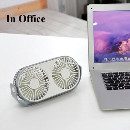 Small Bean Desktop Desktop Double Leaf Usb Mini Fan(Green) - Consumer Electronics by buy2fix | Online Shopping UK | buy2fix