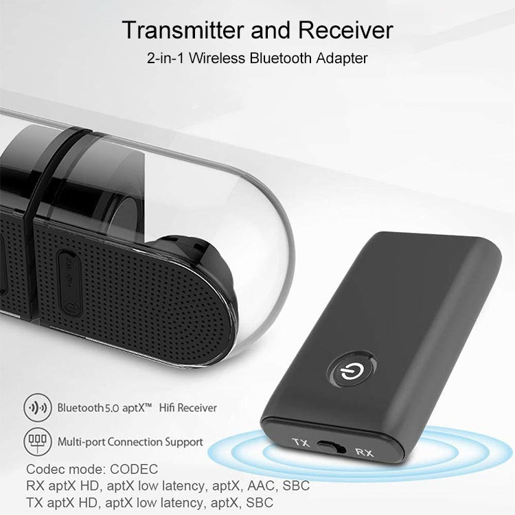 B10S Bluetooth Adapter 5.0 Bluetooth Transmitter Receiver 2 in 1 Bluetooth Adapter - Apple Accessories by buy2fix | Online Shopping UK | buy2fix