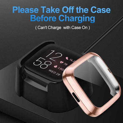 For Fitbit versa 2 Plating TPU All-inclusive Protective Shell(Rose gold) - Smart Wear by buy2fix | Online Shopping UK | buy2fix