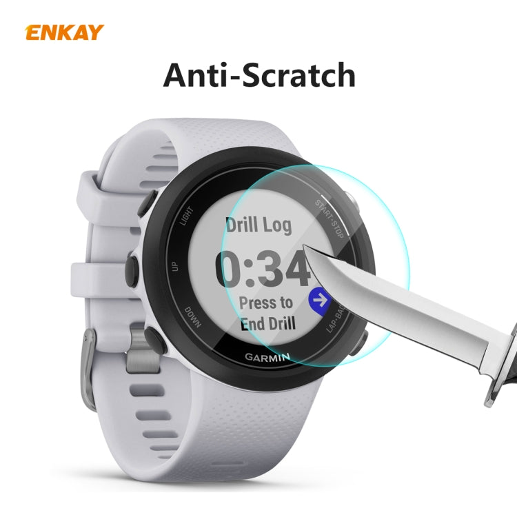 For Garmin Swim 2 ENKAY Hat-Prince 0.2mm 9H 2.15D Curved Edge Tempered Glass Screen Protector  Watch Film - Screen Protector by ENKAY | Online Shopping UK | buy2fix