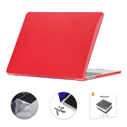 For MacBook Air 13.6 2022 A2681 US Version ENKAY 3 in 1 Crystal Laptop Case with TPU Keyboard Film / Anti-dust Plugs (Red) - MacBook Air Cases by ENKAY | Online Shopping UK | buy2fix