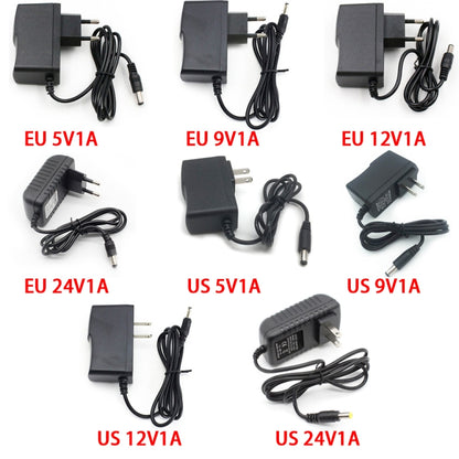 100-240V AC to DC Power Charger Adapter 5V 9V 12V 24V 1A 5.5mmx2.1mm (9V 1A US Plug) - Power Supplies by buy2fix | Online Shopping UK | buy2fix