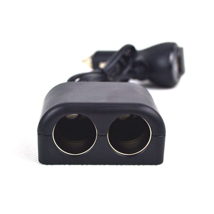 Cigarette Lighter Adapter 2 Socket Cigarette Lighter Splitter with LED Voltage Display USB Car Charger Adapter - Cigar Socket by buy2fix | Online Shopping UK | buy2fix