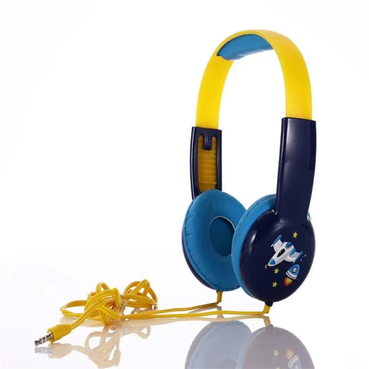 KID101 Portable Cute Children Learning Wired Headphone(Black Yellow) - Multimedia Headset by buy2fix | Online Shopping UK | buy2fix