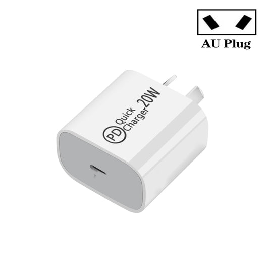 AU-20W PD USB-C / Type-C Travel Charger for Mobile Phone, AU Plug - Apple Accessories by buy2fix | Online Shopping UK | buy2fix