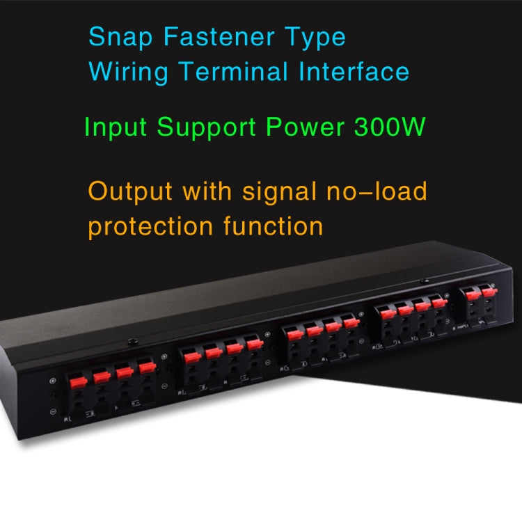 100W 1 In 8 Out Power Amplifier Box Distribute Switcher Loudspeaker - Consumer Electronics by buy2fix | Online Shopping UK | buy2fix
