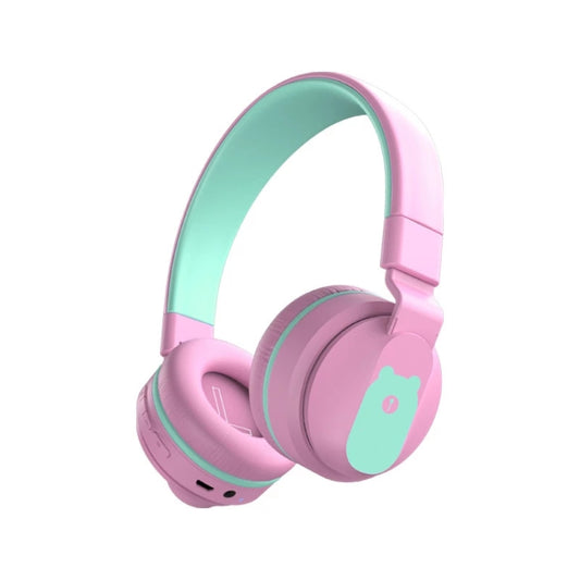 BOBo+ Adults & Kids Cute Bluetooth 5.0 Bass Noise Cancelling Headset with Mic(Pink) - Apple Accessories by buy2fix | Online Shopping UK | buy2fix