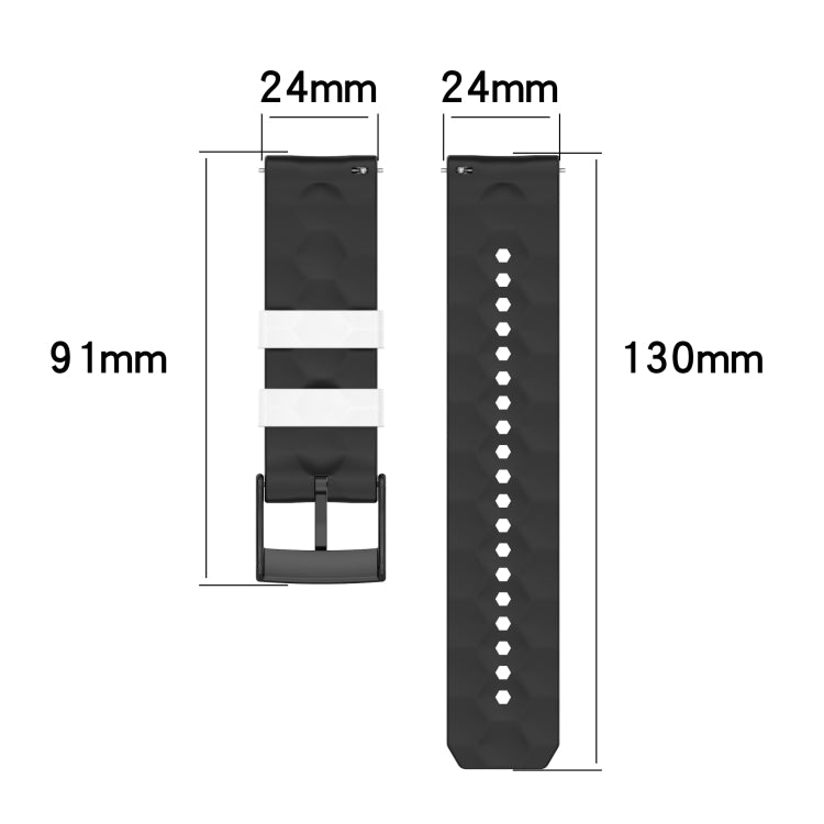 For Suunto 7 24mm Mixed-Color Silicone Watch Band(Black+Grey) - Smart Wear by buy2fix | Online Shopping UK | buy2fix
