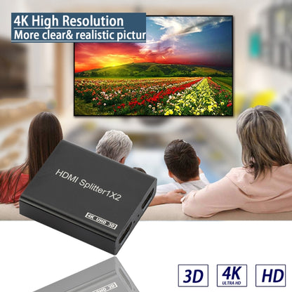 4K HDMI Splitter 1 in 2 Out (4K @ 60Hz) for Dual Monitors - Splitter by buy2fix | Online Shopping UK | buy2fix