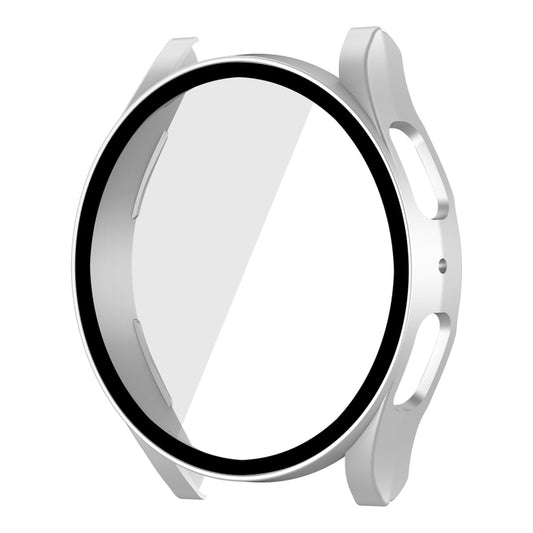 For Samsung Galaxy Watch5 40mm ENKAY Hat-Prince Full Coverage PC Frame + 9H Tempered Glass Case(Silver) - Watch Cases by ENKAY | Online Shopping UK | buy2fix