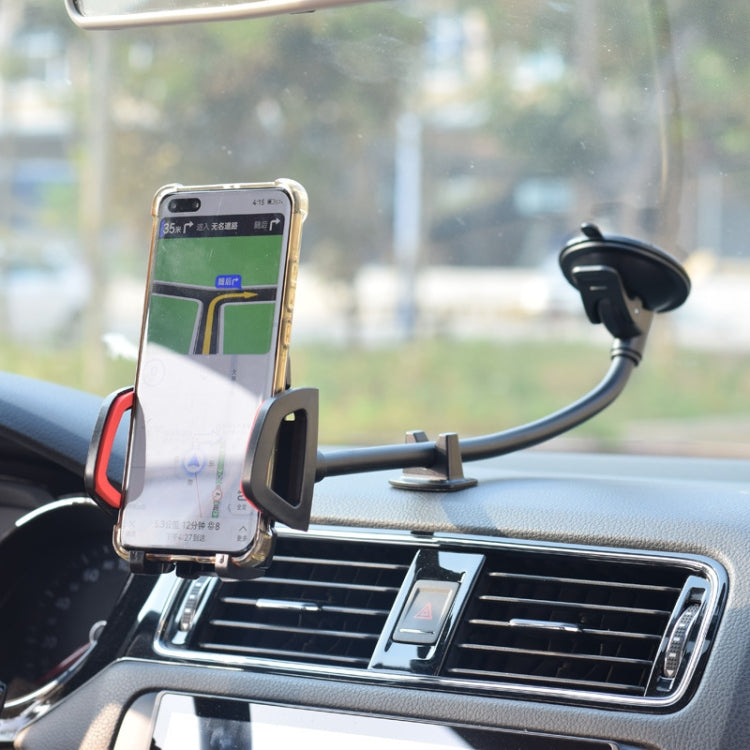 X034 Long Arm Flexible Goose Neck Windshield Car Cell Phone Holder - In Car by buy2fix | Online Shopping UK | buy2fix