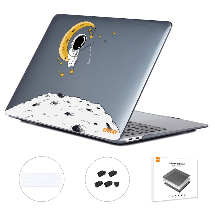 For MacBook Pro 13.3 A2251/A2289/A2338 ENKAY Hat-Prince 3 in 1 Spaceman Pattern Laotop Protective Crystal Case with TPU Keyboard Film / Anti-dust Plugs, Version:US(Spaceman No.3) - MacBook Pro Cases by ENKAY | Online Shopping UK | buy2fix