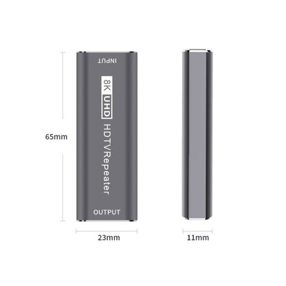JUNSUNMAY 8K 30m HDMI Adapter Signal Amplifier HDMI Repeater Extender(Grey) - Amplifier by JUNSUNMAY | Online Shopping UK | buy2fix