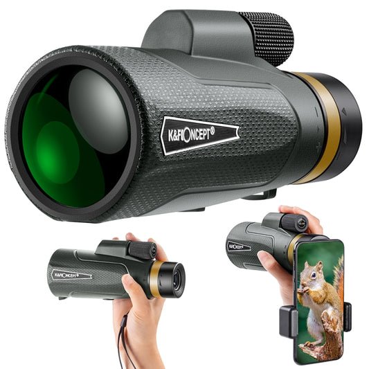 KF33.013 K&F Concept 12X50 Monoculars Adults High Power Monocular Telescope With Smartphone Adapter - Monocular Binoculars by buy2fix | Online Shopping UK | buy2fix