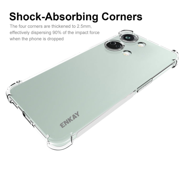 For OnePlus Ace 2V 5G ENKAY Clear TPU Shockproof Anti-slip Phone Case - OnePlus Cases by ENKAY | Online Shopping UK | buy2fix