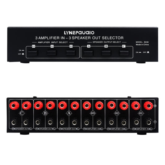 3 Input 3 Output Power Amplifier And Speaker Switcher Speaker Switch Splitter Comparator - Consumer Electronics by buy2fix | Online Shopping UK | buy2fix