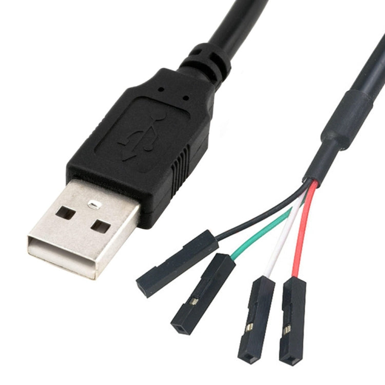 USB Male JUNSUNMAY USB 2.0 A to Female 4 Pin Dupont Motherboard Header Adapter Extender Cable, Length: 0.3m - USB Cable by JUNSUNMAY | Online Shopping UK | buy2fix