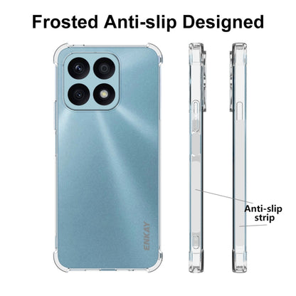 For Honor X8A 4G Global ENKAY Hat-Prince Transparent TPU Shockproof Phone Case with Glass Film - Honor Cases by ENKAY | Online Shopping UK | buy2fix