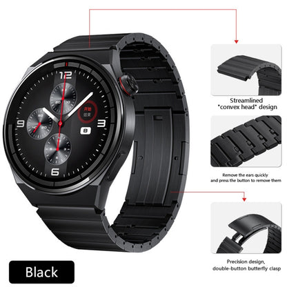 For Huawei Watch GT Runner Titanium Alloy Quick Release Watch Band(Black) - Watch Bands by buy2fix | Online Shopping UK | buy2fix