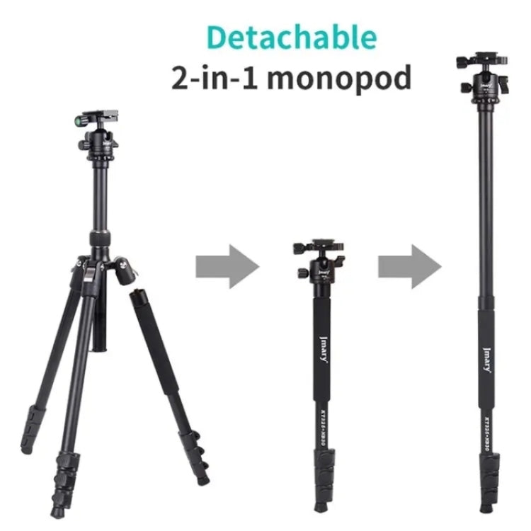 JMARY KT325+NB30 1.6m Portable Aluminum Alloy Action Camera Rotating Tripod Holder - Tripods by Jmary | Online Shopping UK | buy2fix