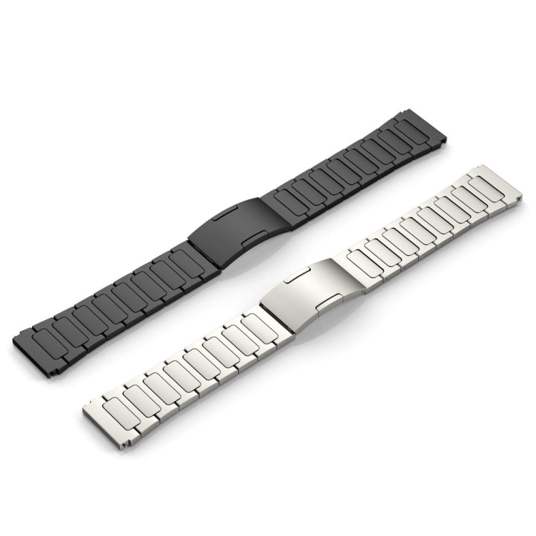 For Amazfit GTR 3 22mm I-Shaped Titanium Alloy Watch Band(Black) - Watch Bands by buy2fix | Online Shopping UK | buy2fix