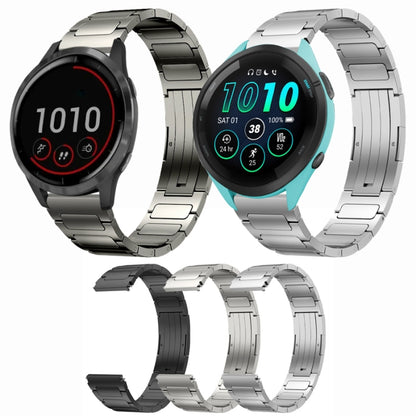 For Garmin Venu 3 22mm I-Shaped Titanium Alloy Watch Band(Black) - Watch Bands by buy2fix | Online Shopping UK | buy2fix