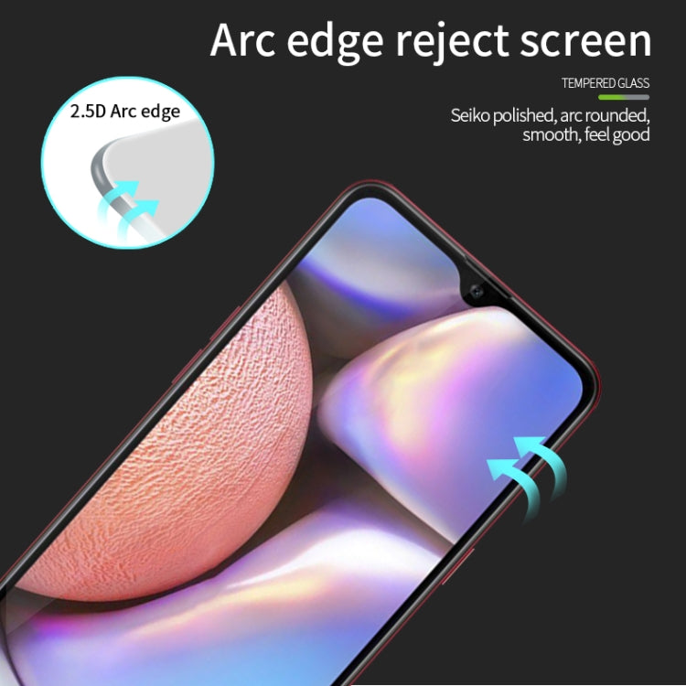 For Galaxy A10S PINWUYO 9H 2.5D Full Screen Tempered Glass Film(Black) - Galaxy Tempered Glass by PINWUYO | Online Shopping UK | buy2fix