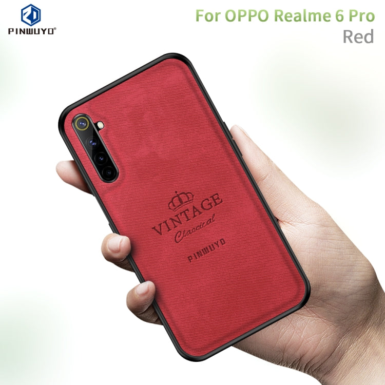 For OPPO Realme 6 Pro PINWUYO Zun Series PC + TPU + Skin Waterproof And Anti-fall All-inclusive Protective Shell(Red) - Realme Cases by PINWUYO | Online Shopping UK | buy2fix