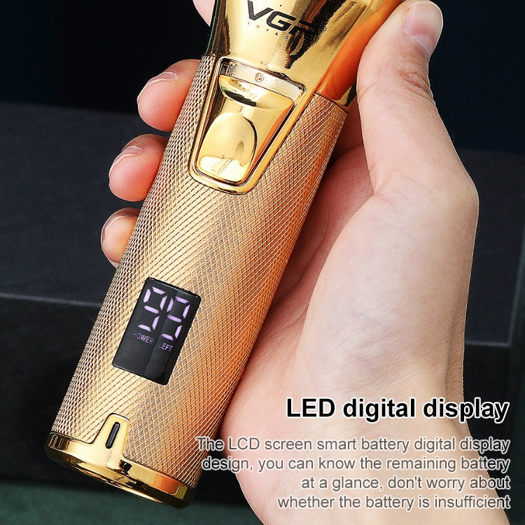 VGR V-280  10W USB Metal Electric Hair Clipper with LED Digital Display (Gold) - Hair Trimmer by VGR | Online Shopping UK | buy2fix