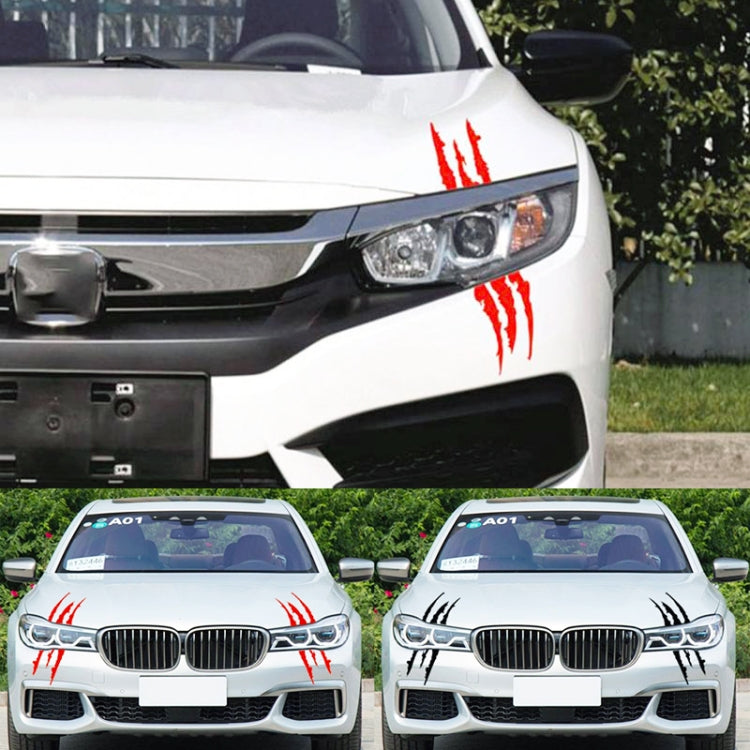 2 PCS Reflective Car Sticker Monster Scratch Stripe Claw Marks Car Auto Headlight Decoration Vinyl Decal Car Stickers, Size:40X12cm (Green) - In Car by buy2fix | Online Shopping UK | buy2fix