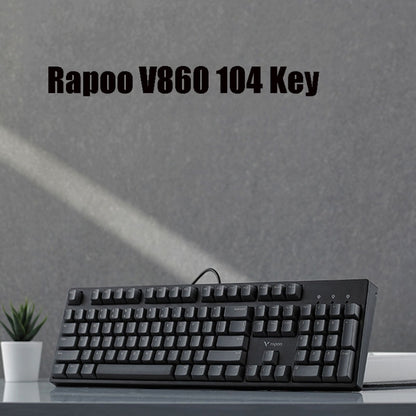 Rapoo V860 Desktop Wired Gaming Mechanical Keyboard, Specifications:104 Keys(Green Shaft) - Wired Keyboard by Rapoo | Online Shopping UK | buy2fix