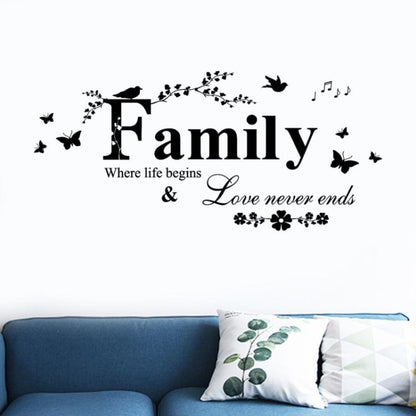 Family English Letter Creative Living Room Porch Decoration Background Wall Stickers - Home & Garden by buy2fix | Online Shopping UK | buy2fix