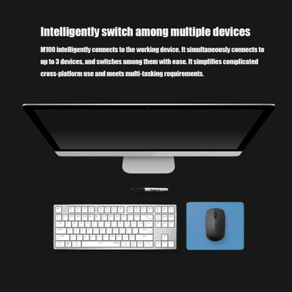 Rapoo M100G 2.4GHz 1300 DPI 3 Buttons Office Mute Home Small Portable Wireless Bluetooth Mouse(Sapphire Blue) - Wireless Mice by Rapoo | Online Shopping UK | buy2fix