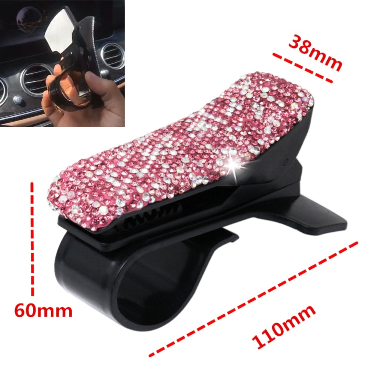 Diamond Car Phone Holder 360 Degree Rotating Creative Car Dashboard Mobile Holders(Pink Color Mixing) - Car Holders by buy2fix | Online Shopping UK | buy2fix