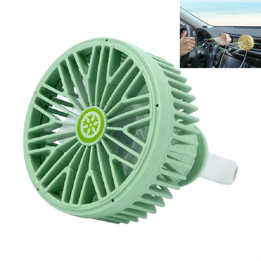 Car Vent Fan Multi-function USB Interface Mini LED Lamp Car Fan(Green) - Heating & Fans by buy2fix | Online Shopping UK | buy2fix