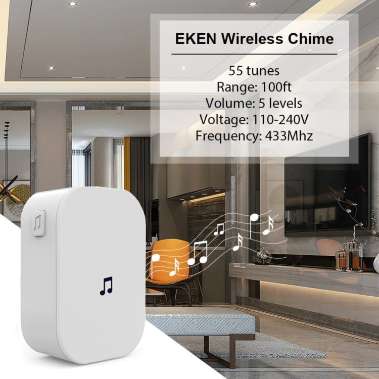 M2D Wireless WiFi Doorbell Jingle Machine Intelligent Doorbell Voice Intercom Bell, Plug Standard:UK Plug(White) - Security by buy2fix | Online Shopping UK | buy2fix