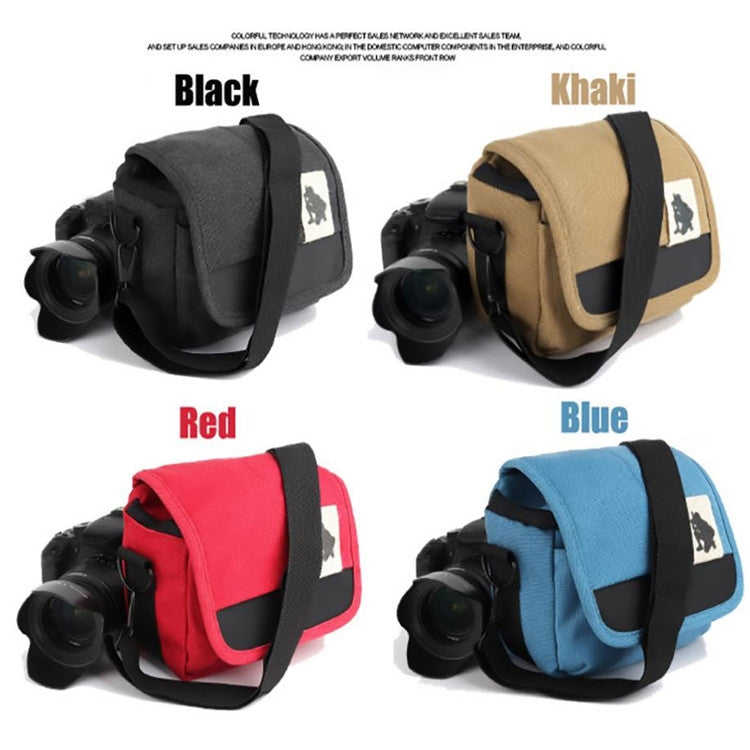 Universal DSLR Camera Shoulder Bag Canvas Photo Handbag, External size: 19 x 17 x 10mm(Black) - Camera Accessories by buy2fix | Online Shopping UK | buy2fix
