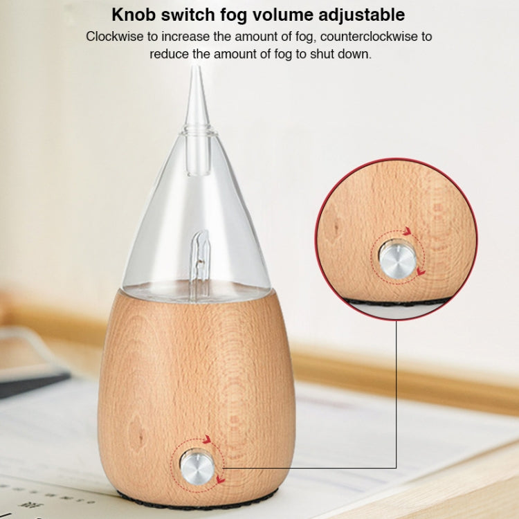 Waterless Diffuser Essential Oil Spray Wood Glass Aromatherapy Air Humidifier, Plug Type:UK Plug(Light Wood Grain) - Home & Garden by buy2fix | Online Shopping UK | buy2fix