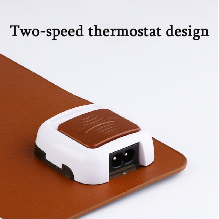 220V Electric Hot Plate Writing Desk Warm Table Mat Blanket Office Mouse Heating Warm Computer Hand Warmer Desktop Heating Plate, Color:Brown Big Size, CN Plug - Mouse Pads by buy2fix | Online Shopping UK | buy2fix