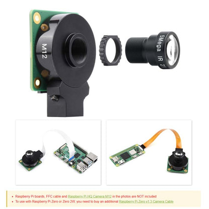 Waveshare WS0202505 For Raspberry Pi M12 Camera Lens ,5MP, 25mm Focal Length,Large Aperture,24054 - Modules Expansions Accessories by WAVESHARE | Online Shopping UK | buy2fix