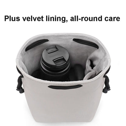Baona Camera Bag Lens Drawstring Pouch, Size: Large(Gray) - Camera Accessories by Baona | Online Shopping UK | buy2fix