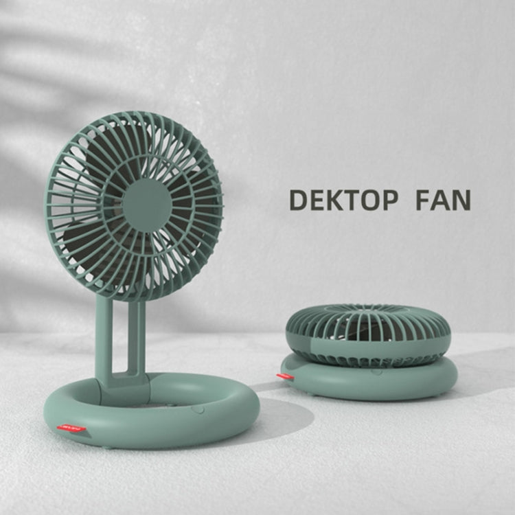 Desktop Folding Fan USB Charging Circulation Fan Mini Handheld Portable Laying Fan(Green) - Electric Fans by buy2fix | Online Shopping UK | buy2fix