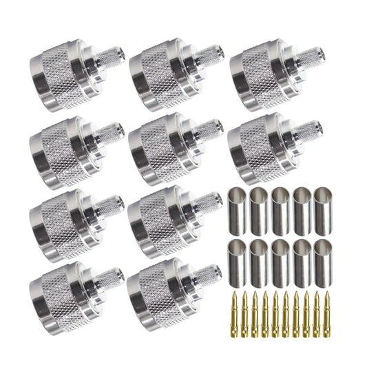 10pcs NJ-4 For LMR240 N Type Plug Connector Low Loss RF Coaxial Connector -  by buy2fix | Online Shopping UK | buy2fix